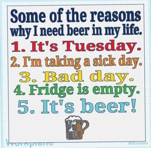 Why I Need Beer in My Life Sign   