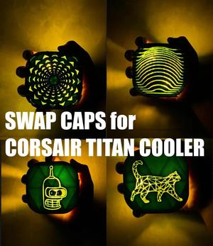 Swapper Pump Caps - Titan AIO Cooler   