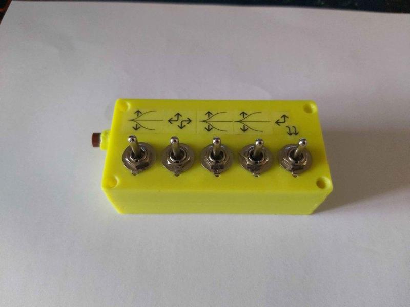 Stellpult Modelleisenbahn dreier Weiche 3x, Control panel for Märklin 3-way turnout