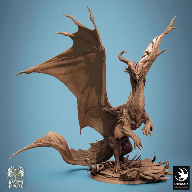 Legendary Metallic Bronze Dragon Rise
