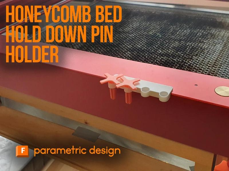 Laser honeycomb hold down pin holder - just in place supply   