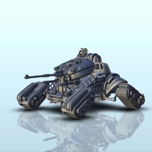 Sci-Fi tank with turret and quadri-trucks advanced system (14) - BattleTech MechWarrior Scifi Science fiction SF Warhordes Grimdark Confrontation Necromunda