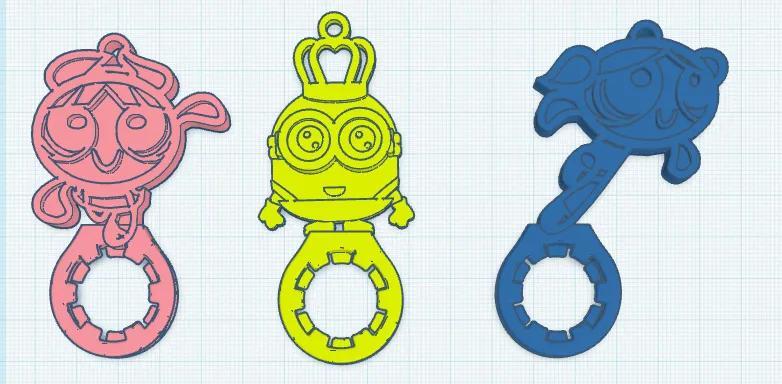 Porte clés jeton caddie Bob l'éponge   