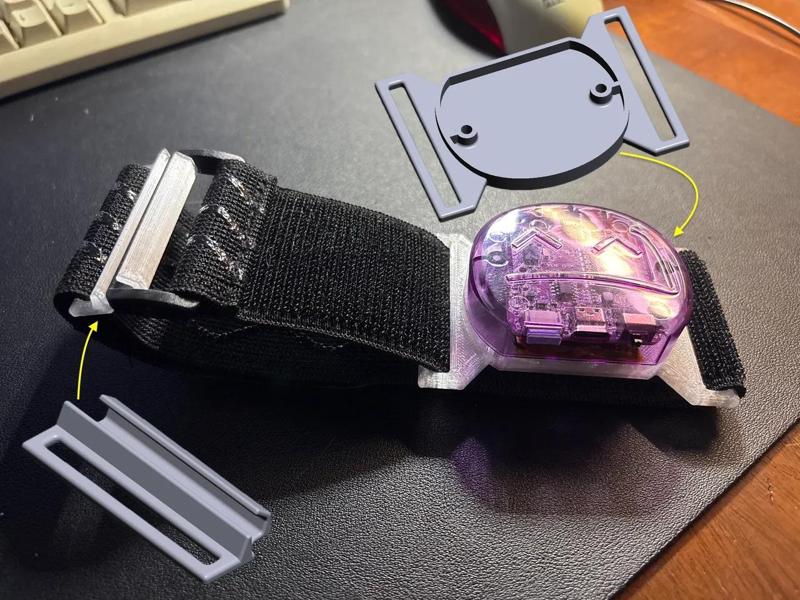 SlimeVR Wide Strap Mount and Hook (50-mm, 2-inch)   