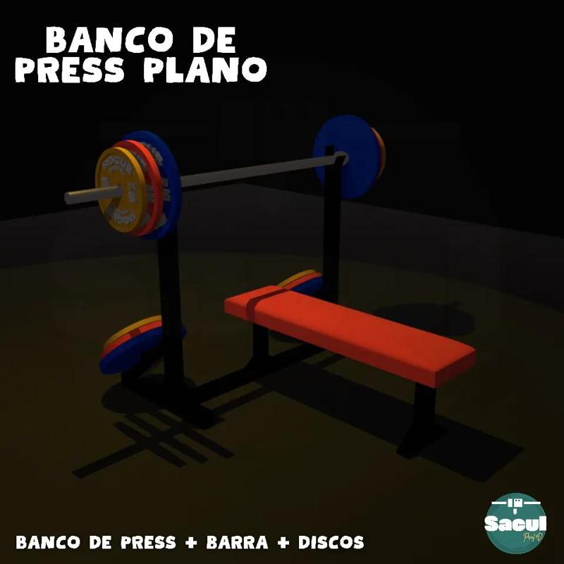 Flat Press Bench + Discs   