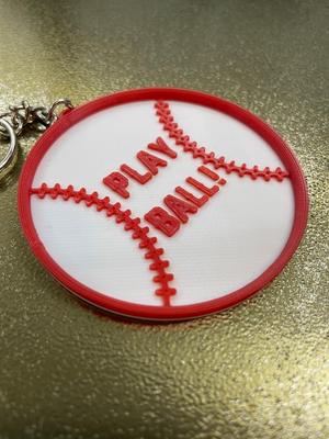 Baseball Opening Day Keychain
