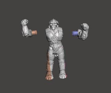SMALL SOLDIERS GORGONITES ARCHER DOLL ARTIED DOLL FROM THE MOVIE LITTLE WARRIORS .STL .OBJ