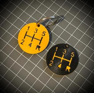 Stick / Gear Shift Dome Shaped Key Ring (2 piece for multicolor)   