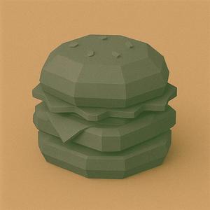 Low Poly Burger   