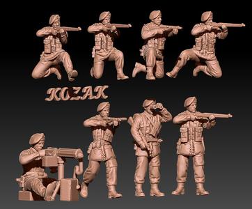 ww2 british paratroopers in berets set 1