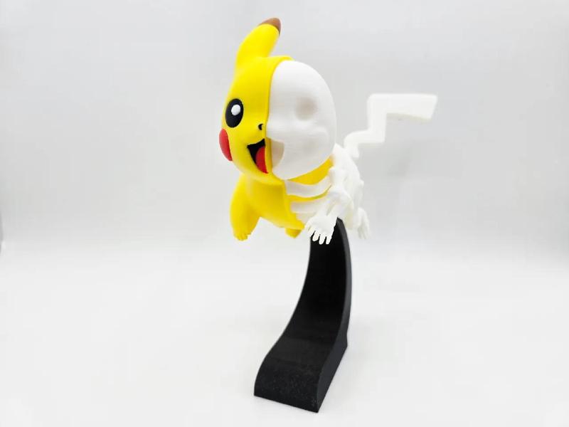 Pikachu Half Skeleton Display   