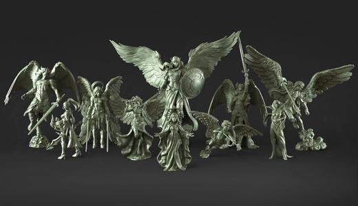 PRE-SUPPORTED Angelis - 32mm - DnD