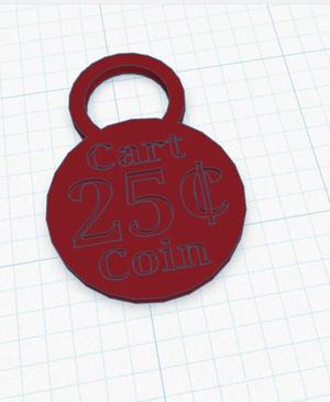 25 Cent U.S. Quarter for releasing carts.   