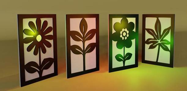 4 flowers   