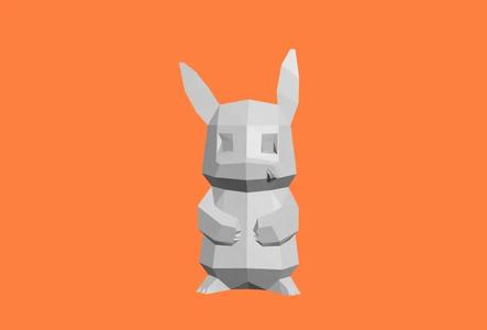 Low Poly Pokemon's  - Pikachu, Bulbasaur, Totodile, Squirtle, Chikorita, Charmander   