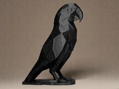 Geometric PARROT Figurine   