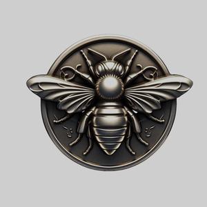 Bee Animal Head Bee Animal Medallion for CNC Router Laser & 3D Printer