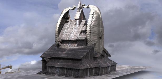 Viking Hall exterior ship design 2