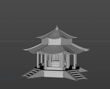 3D digital model of China's Octagonal Fengshui Pavilion
