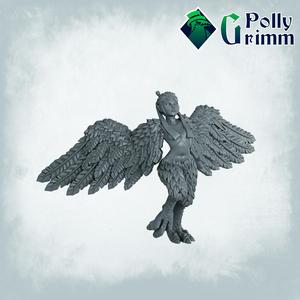 Tabletop miniature. Harpy girl