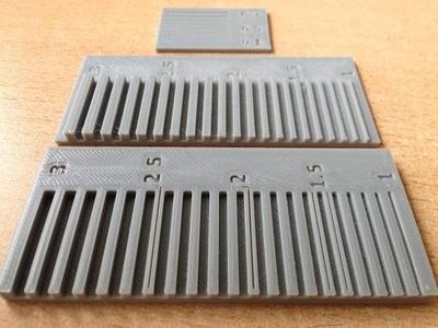 3D Printer Test Gap Gauges For 1-3mm