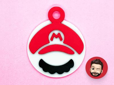 Mario mustache keychain
