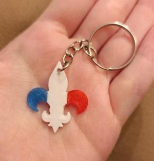 French Lily earrings/keychain