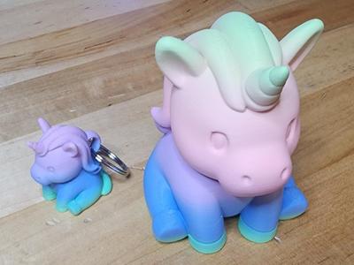 Cute Unicorn Figurine / Bonus Keychain
