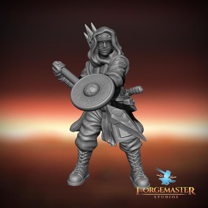 Human Desert Spearman - Rockhound Spear Pose 01