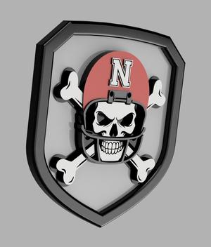 Nebraska Cornhuskers badge for Dodge Ram truck