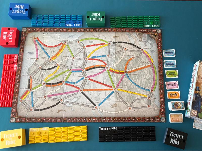 Storage boxes for "Ticket to Ride" trains