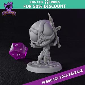Zombie with Spear Monster - Chibi Forge