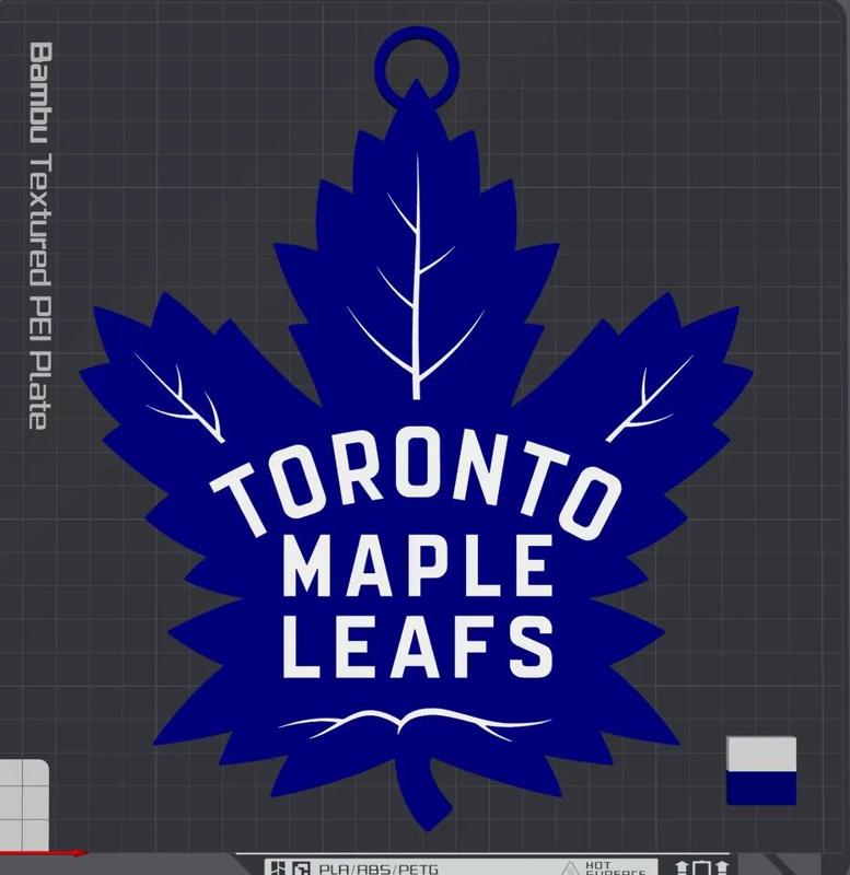 Toronto Maple Leafs Oversized Necklace Logo   