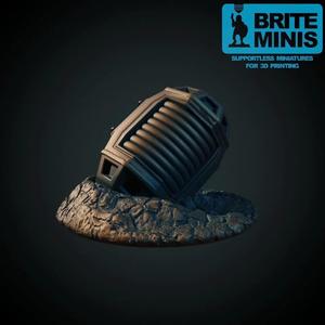 Space pod/objective marker (Supportless, FDM-friendly)   