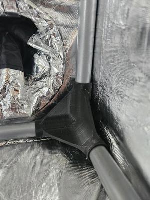 Creality enclosure 3 way pipe corner.   