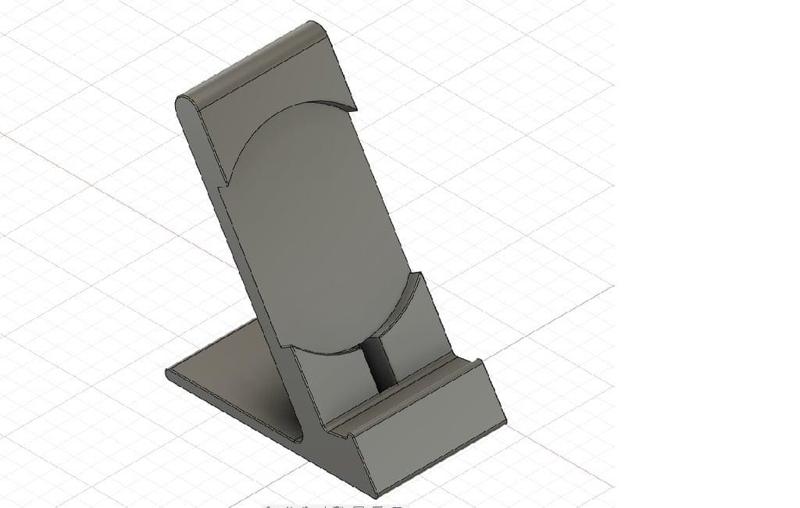 Phone Stand with cutout for QI-charger