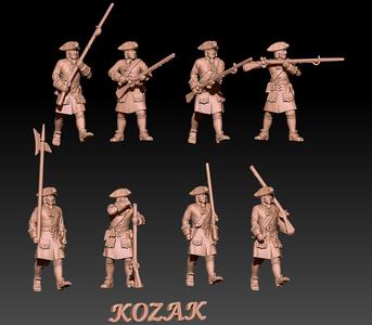 russian infantry Great Northern War in tricorne and plug bayonet set 2