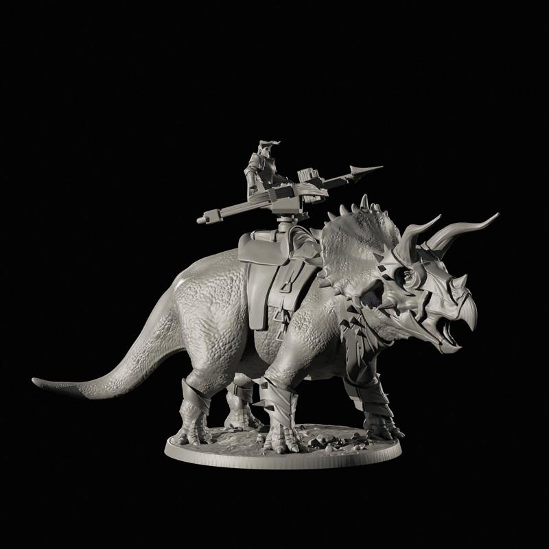 Triceratops dinosaur mount ballesta