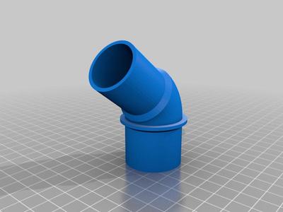 Vacuum Hose Adapter with Curved Section (Customizable)