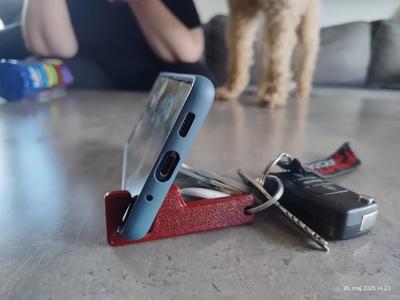 Keyring phone stand   