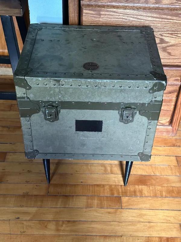 old military foot locker leg   