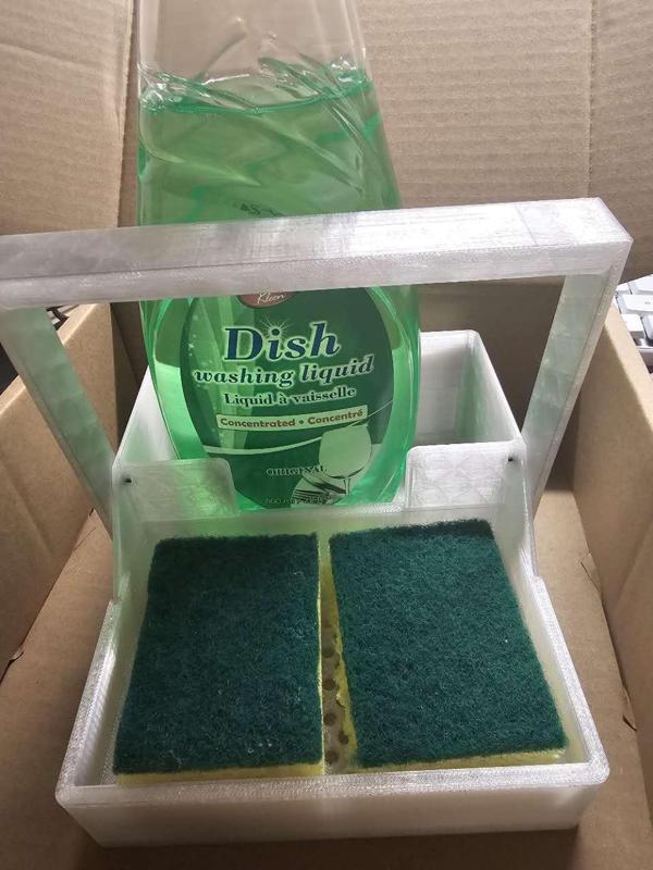 Basket for dish soap and sponge