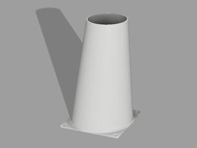 120mm fan to 76mm aperture adapter