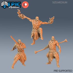 Monk Player Character Set / Priest / Human Villager / Male Warrior / Medieval Encounter