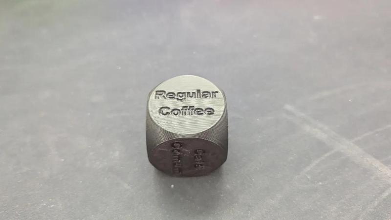 A regular coffee dice   