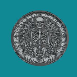 Skeleton Skull Horror Medallion