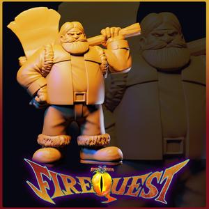 Logman, Fire Quest Miniature - Pre-Supported