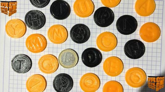 Jeton Chariot / 1 Euro / Caddie Token Alphabet