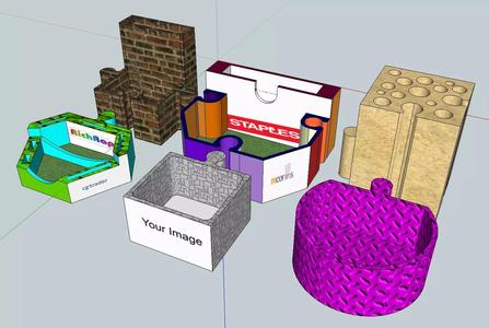 A set of Six Jigsaw desk tidy pots - 3D printable and reconfi...