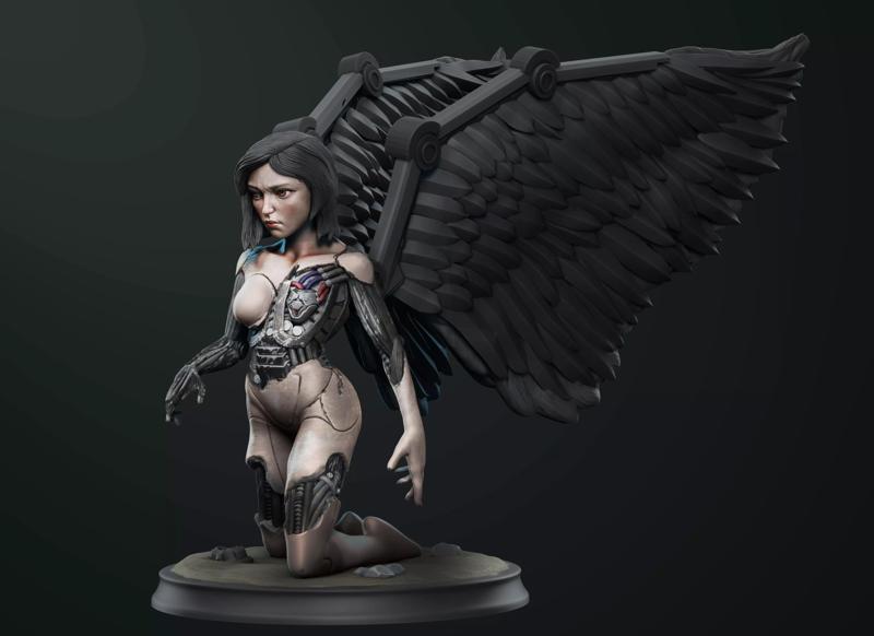 Alita Battle angel statue